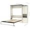Bestar Lumina Queen Murphy Bed with Desk and Storage Cabinet (89W), White Chocolate 85880-31 - alternate 7